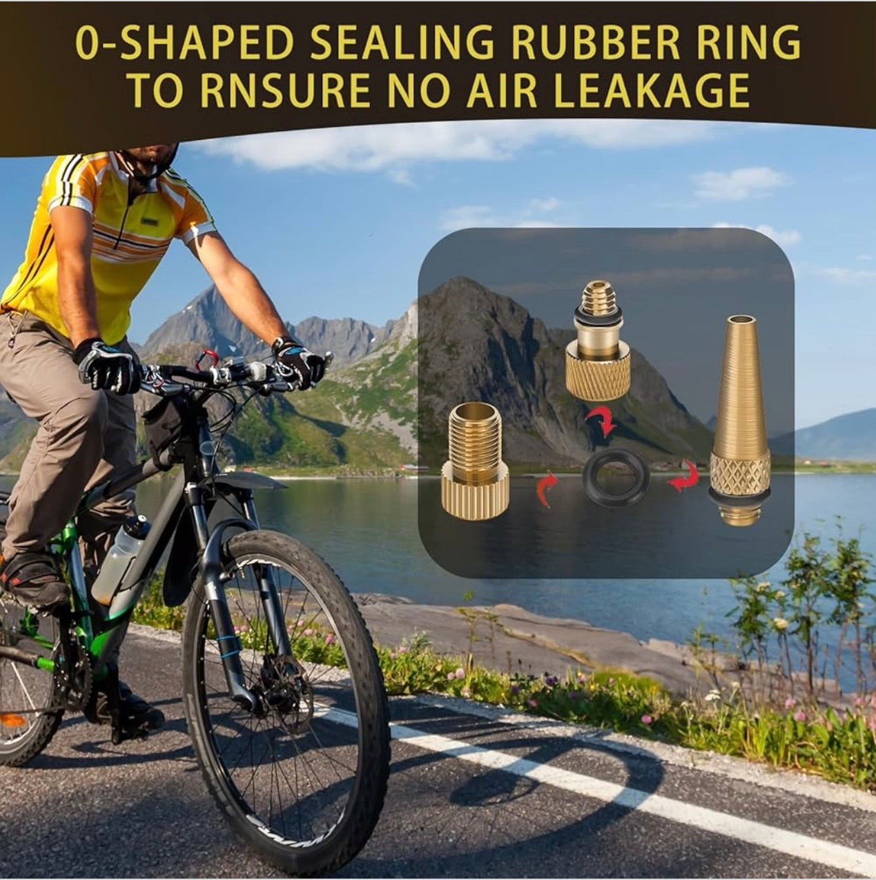 33Pcs Bike Pump Adapter Set, Bicycle Metal Valve Adapter Kit with Extension Pipe, for Balls/Bikes, DV SV AV Bicycle Air Pump Inflation Needle Nozzle Kit